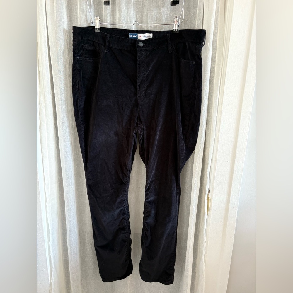Old Navy Extra High-Rise Kicker Boot Cut Women's Black Corduroy Pants Size 18